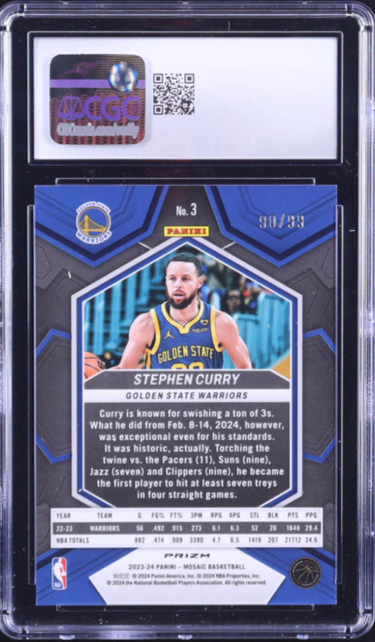 Stephen Curry 2023-24 Panini Mosaic Mosaic Purple #3