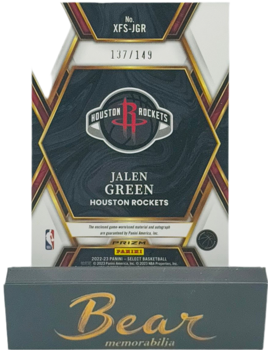 Jalen Green 2022-23 Select X-Factor Memorabilia Signatures #17