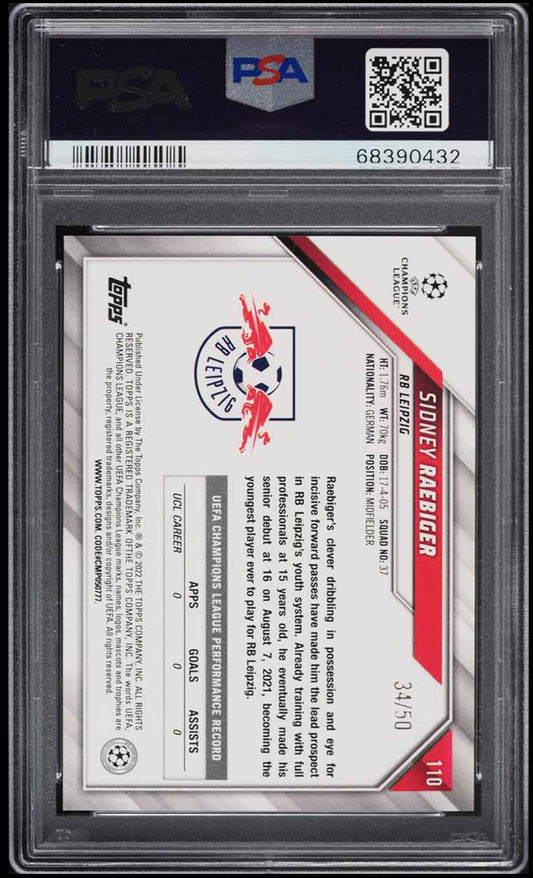 2021 Topps UEFA Jade Edition Yellow Jade Sidney Raebiger