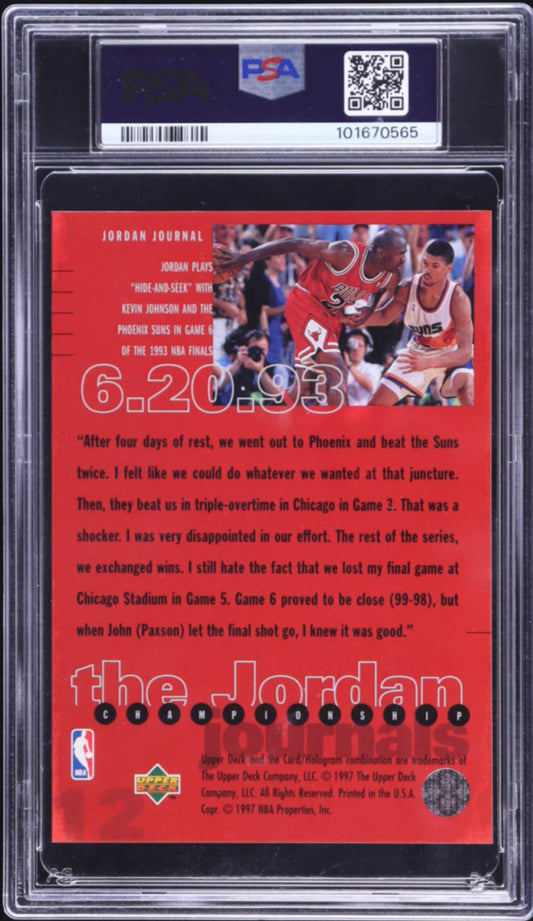 Michael Jordan 1997 Upper Deck Michael Jordan Championship Journals #12 Journal 1993 Versus Phoenix