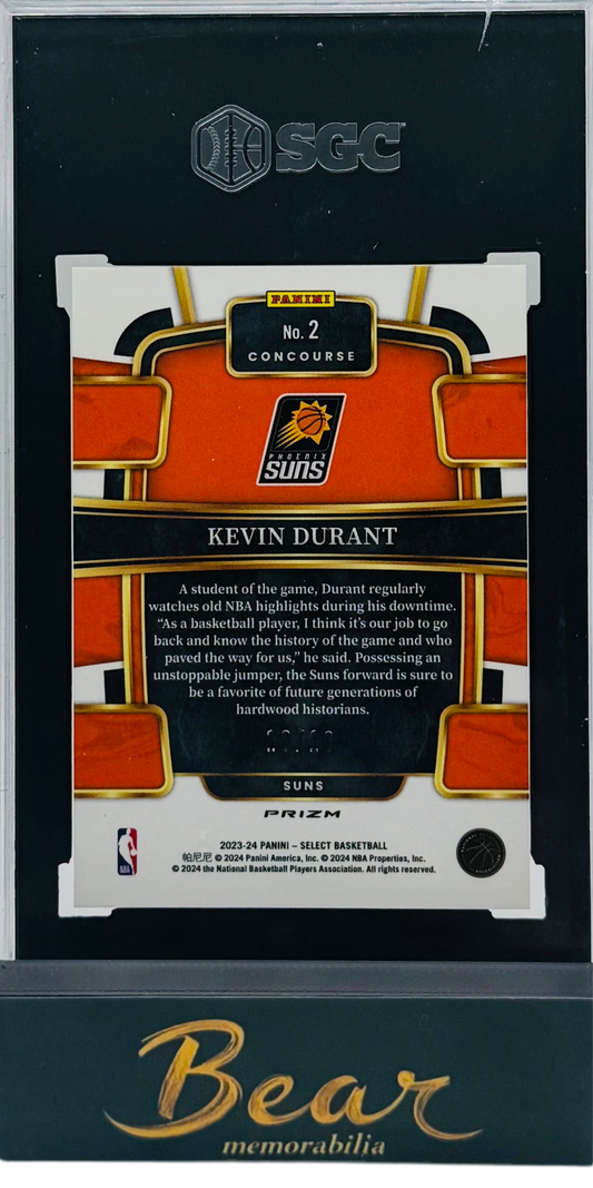 Kevin Durant 2023-24 Panini Select Gold Disco Prizm