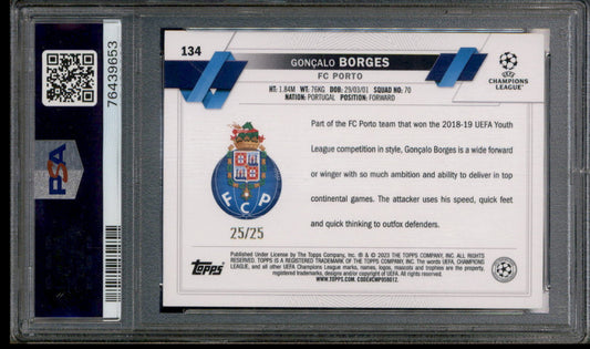 2022 Topps UEFA CC 1st Edition Orange #134 Goncalo Borges RC Rookie