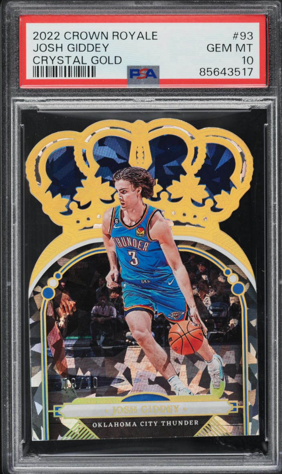 2022 Panini Crown Royale Crystal Gold Josh Giddey #93