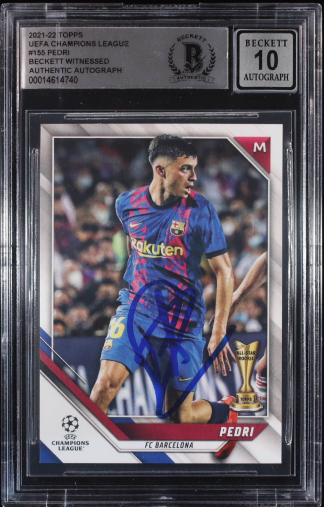Pedri Signed 2021-22 Topps UEFA Champions League #155