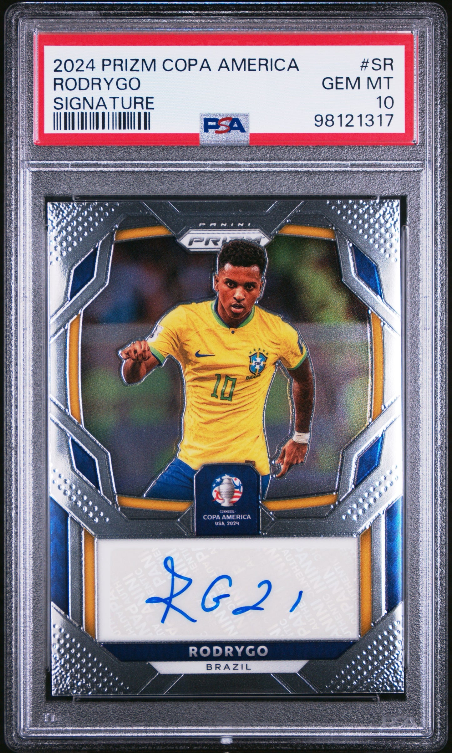2024 Panini Prizm Conmebol Copa America Rodrygo AUTO #SR