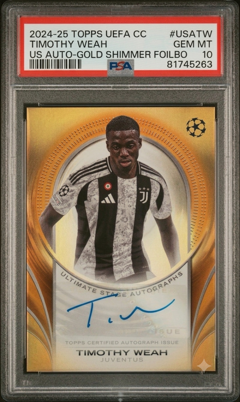 2024-25 TOPPS UEFA CLUB COMPETITIONS ULTIMATE STAGE AUTOGRAPHS #USATW TIMOTHY WEAH US AUTO-ORANGE FOILBOARD