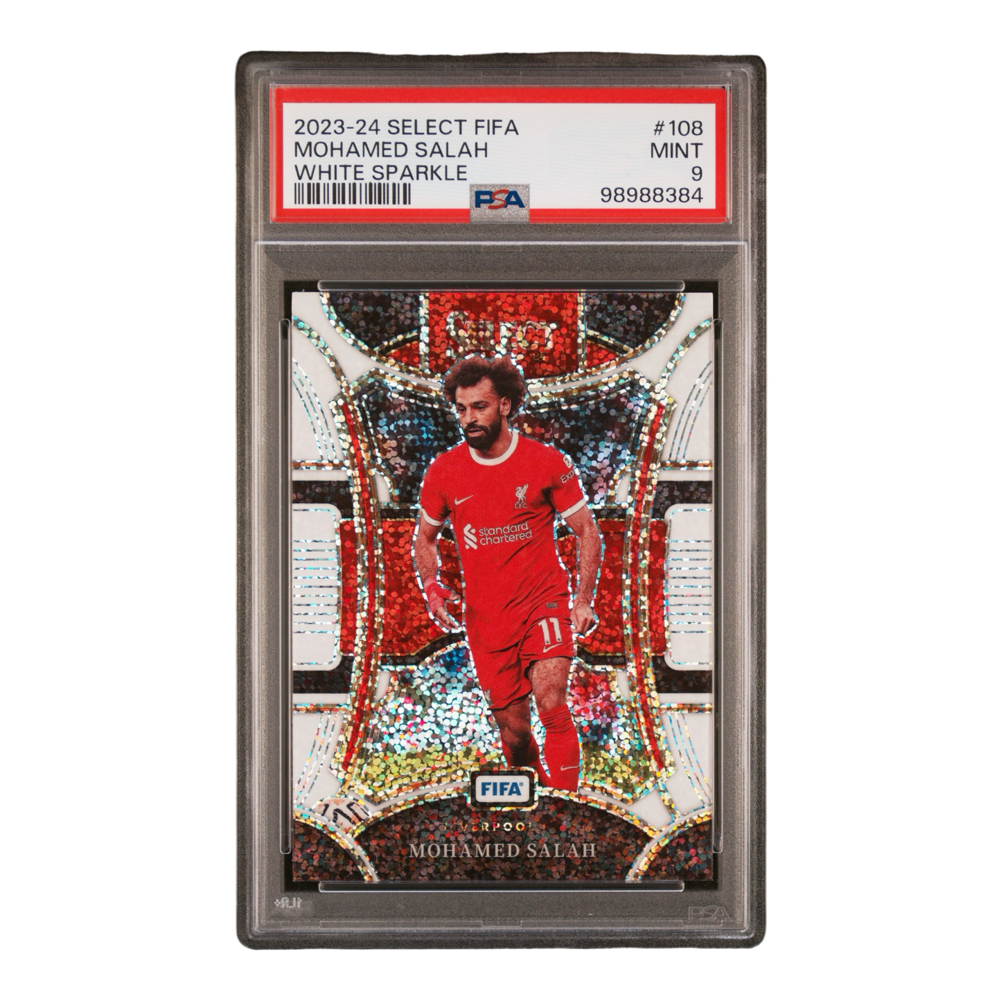 2023-24 PANINI SELECT FIFA #108 MOHAMED SALAH WHITE SPARKLE