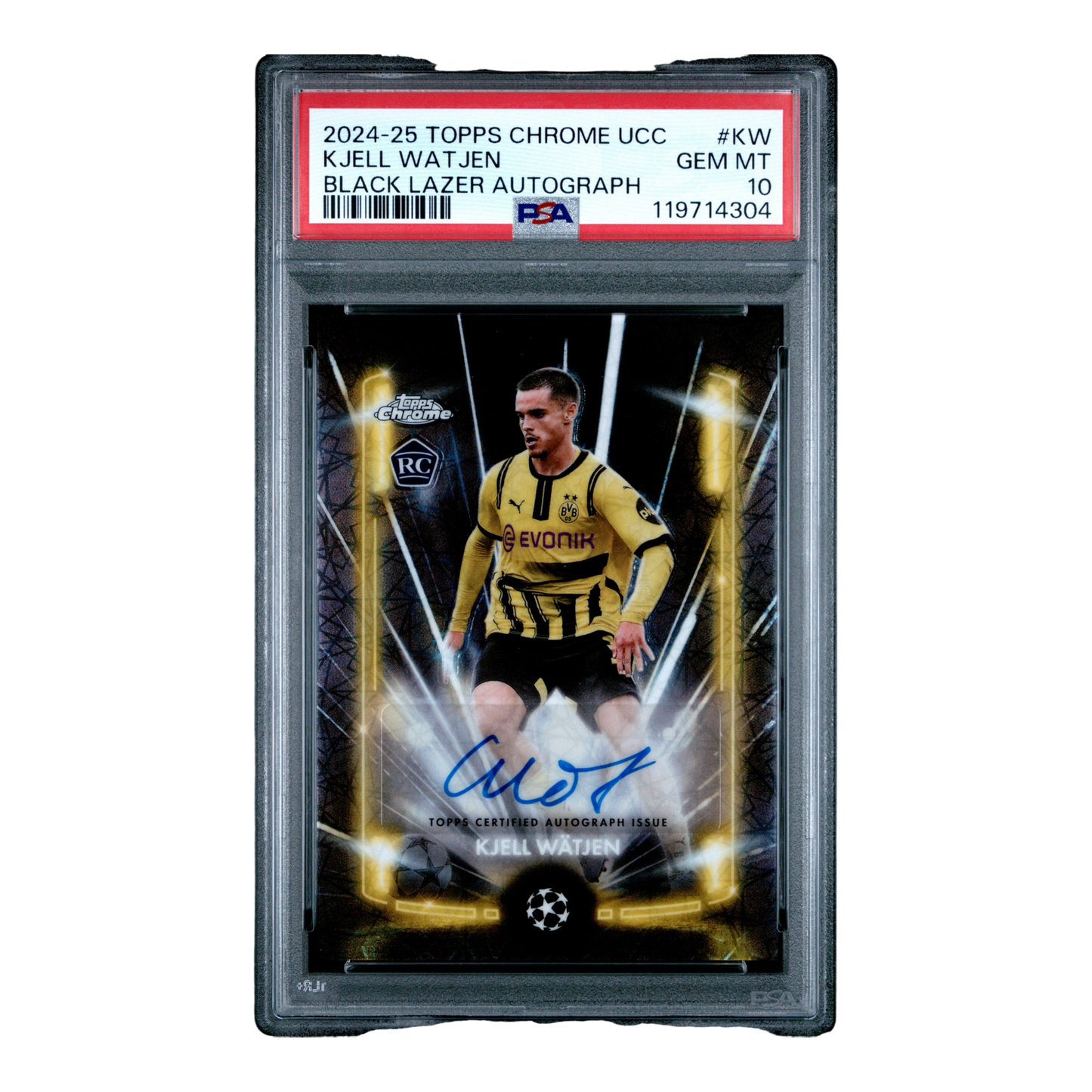 2024-25 TOPPS CHROME UEFA CLUB COMPETITIONS BLACK LAZER AUTOGRAPHS #KW KJELL WATJEN