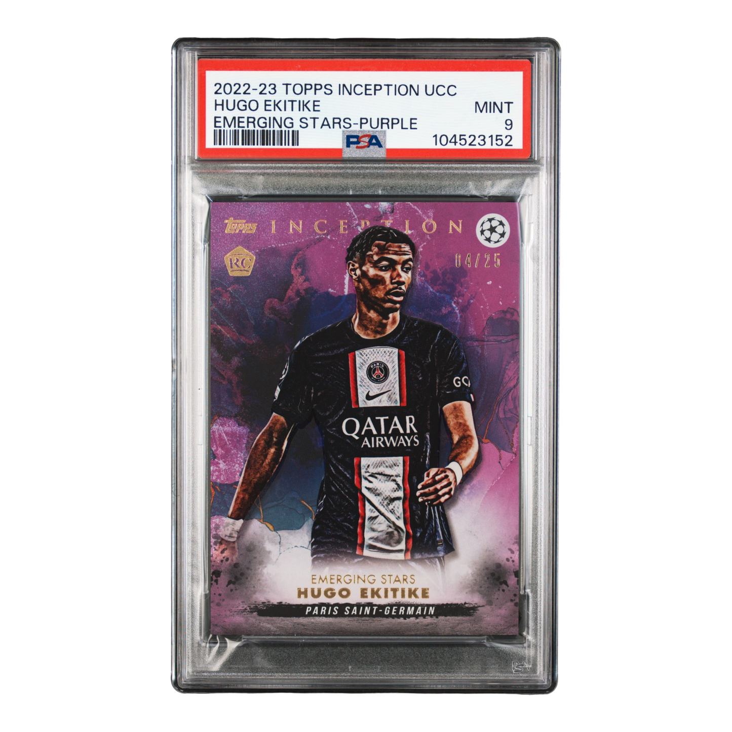 2022-23 TOPPS INCEPTION UEFA CLUB COMPETITIONS HUGO EKITIKE EMERGING STARS-PURPLE