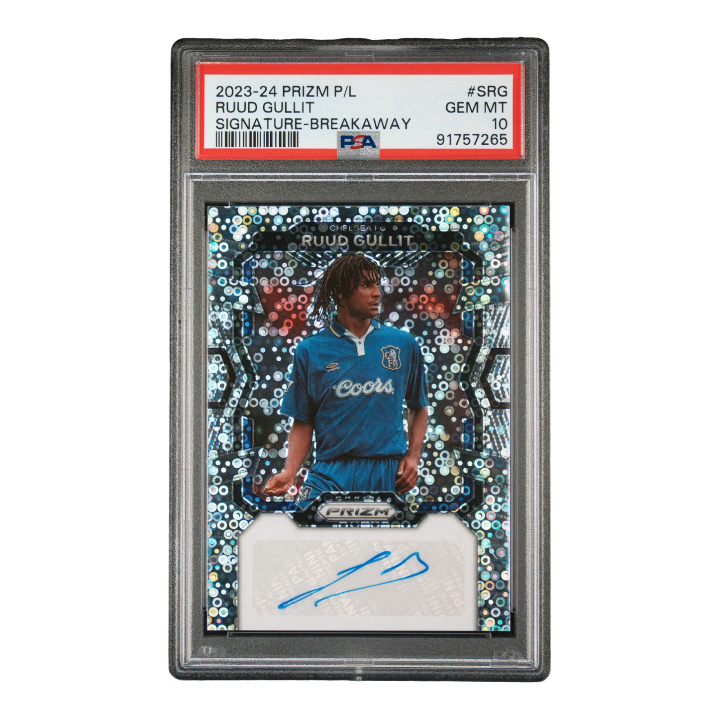 2023-24 PANINI PRIZM PREMIER LEAGUE SIGNATURES #SRG RUUD GULLIT SIGNATURE-BREAKAWAY PRIZM