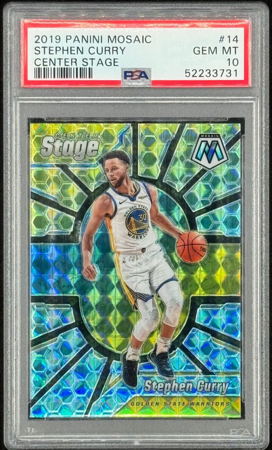 2019 PANINI MOSAIC CENTER STAGE #14 STEPHEN CURRY CENTER STAGE