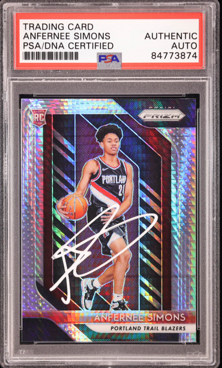 Anfernee Simons Signed 2018-19 Panini Prizm #61