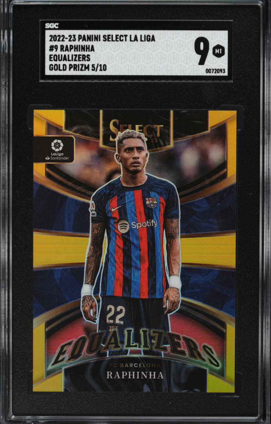2022-23 Panini Select La Liga Equalizers – Gold Prizm raphinha