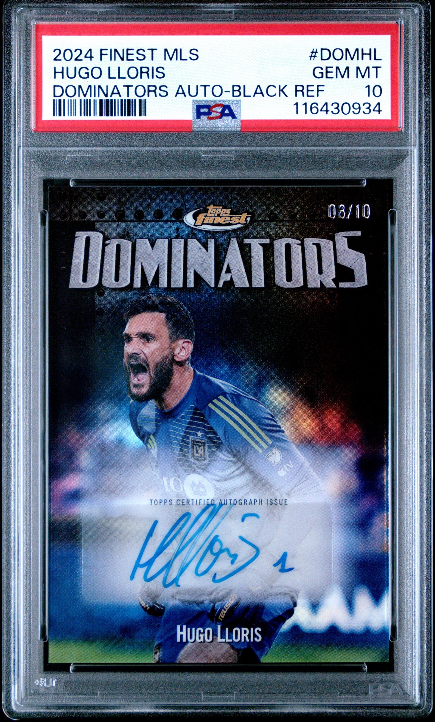 2024 TOPPS FINEST MLS FINEST DOMINATORS AUTOGRAPHS #DOMHL HUGO LLORIS DOMINATORS AUTO-BLACK REF
