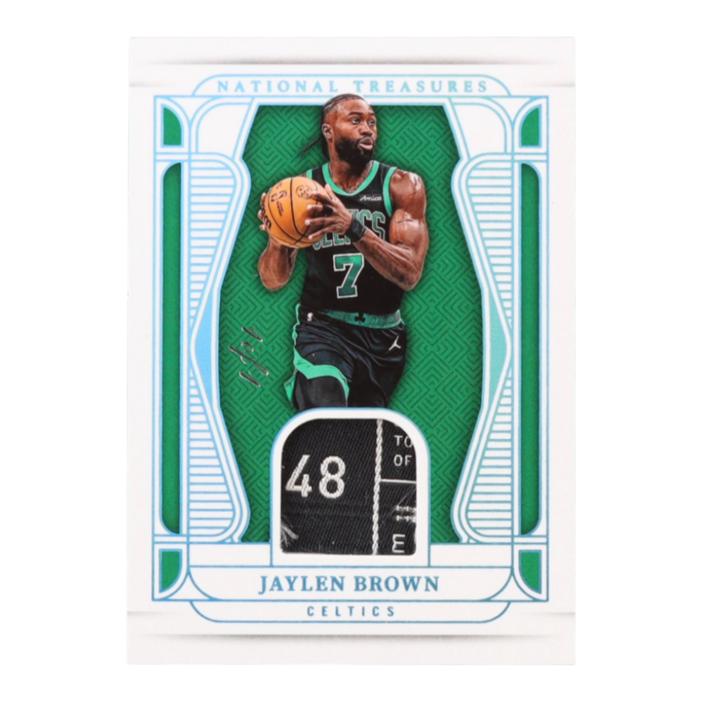Jaylen Brown 2024-25 Panini National Treasures Material Treasures Super Prime #1 one of one