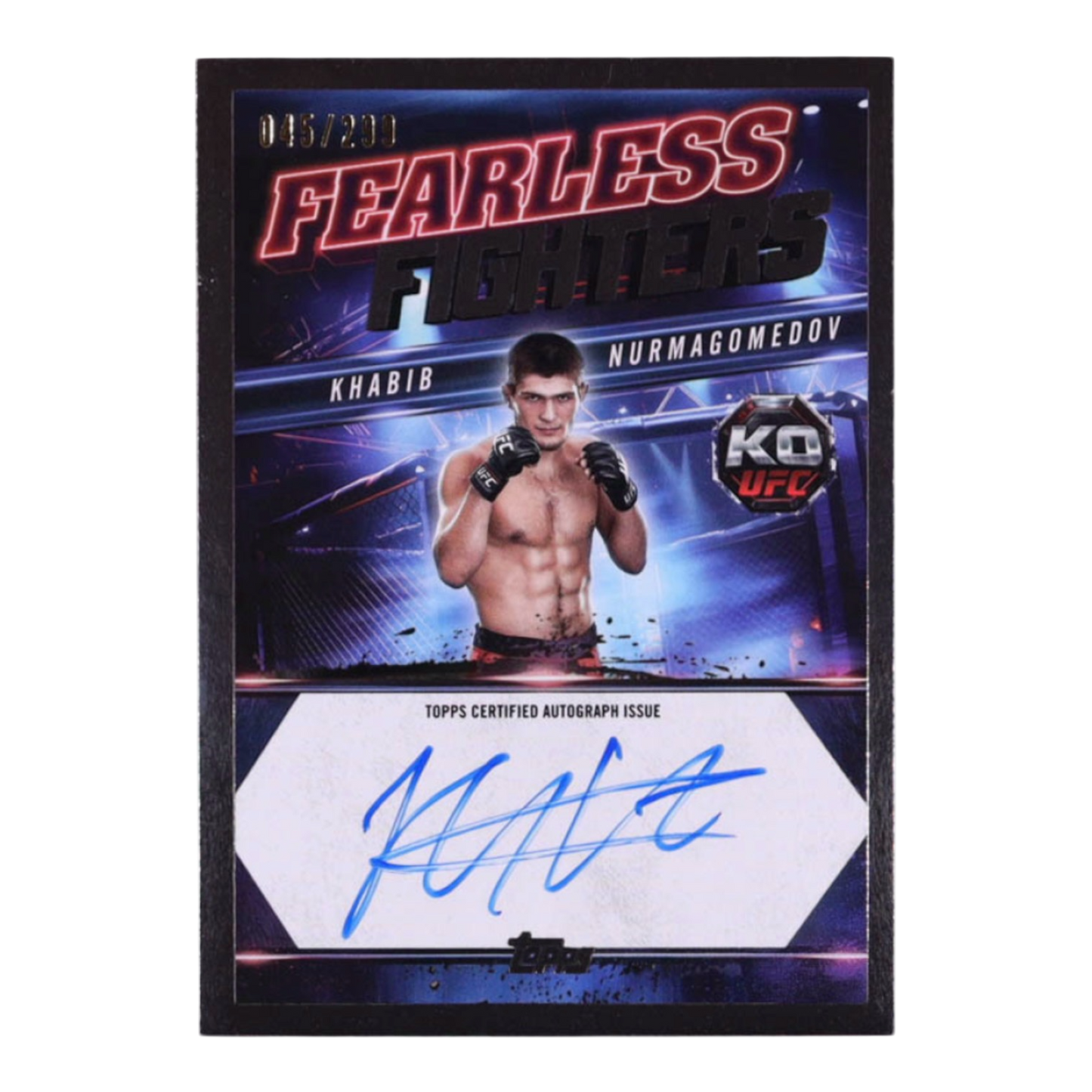 Khabib Nurmagomedov 2025 Topps UFC Knockout Fearless Fighters Signatures #FFKN