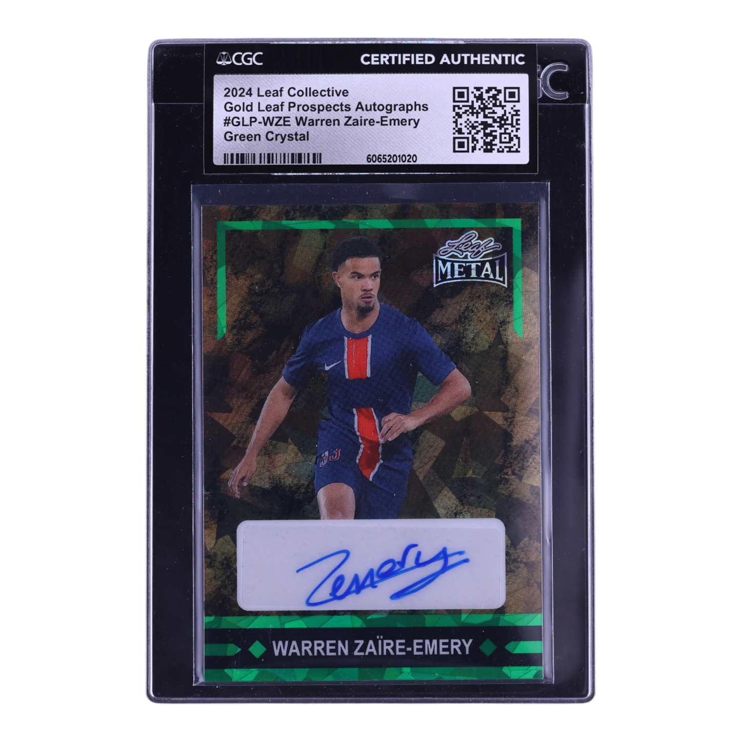 2024 Leaf Collective Gold Green Crystal Warren Zaire-Emery AUTO