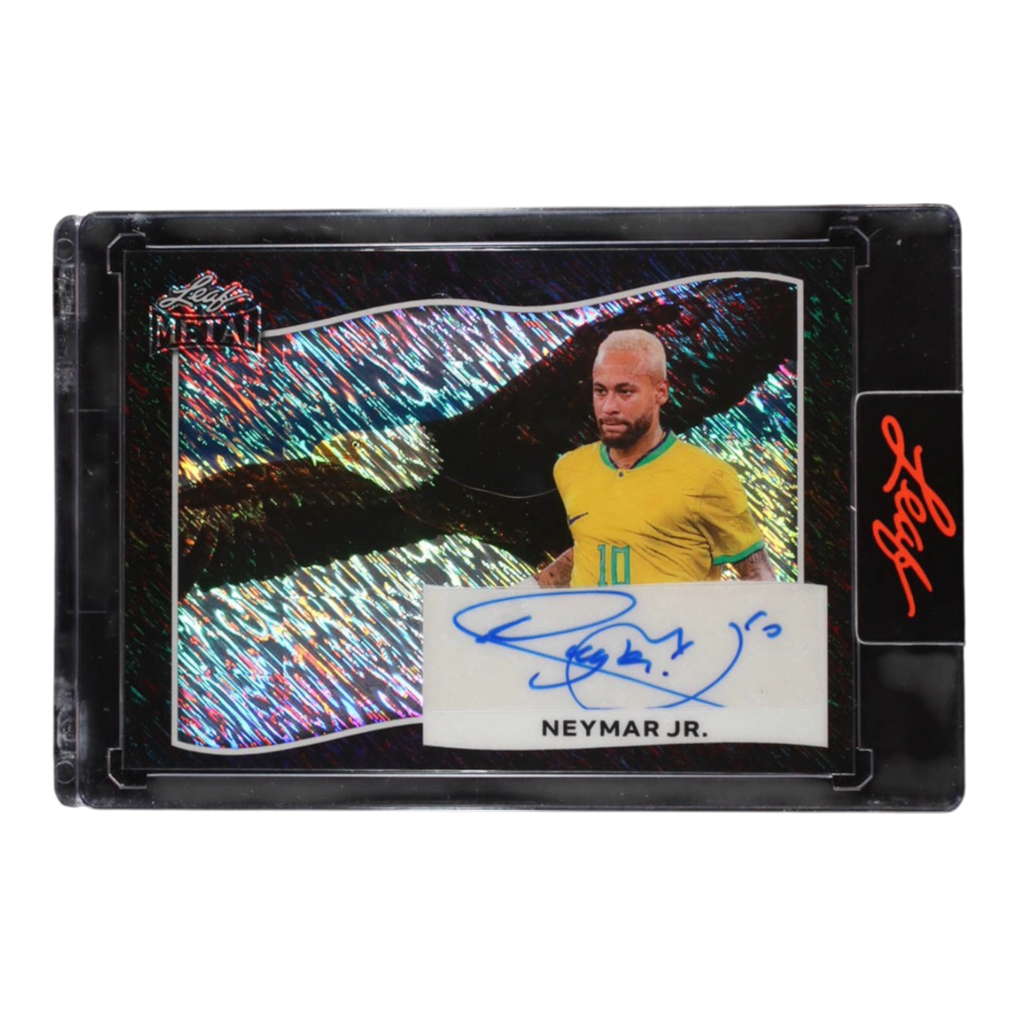 Neymar Jr. 2025 Leaf Metal Independence Day Autographs Bald Eagle Black Shimmer #BA-N1 ONE OF ONE