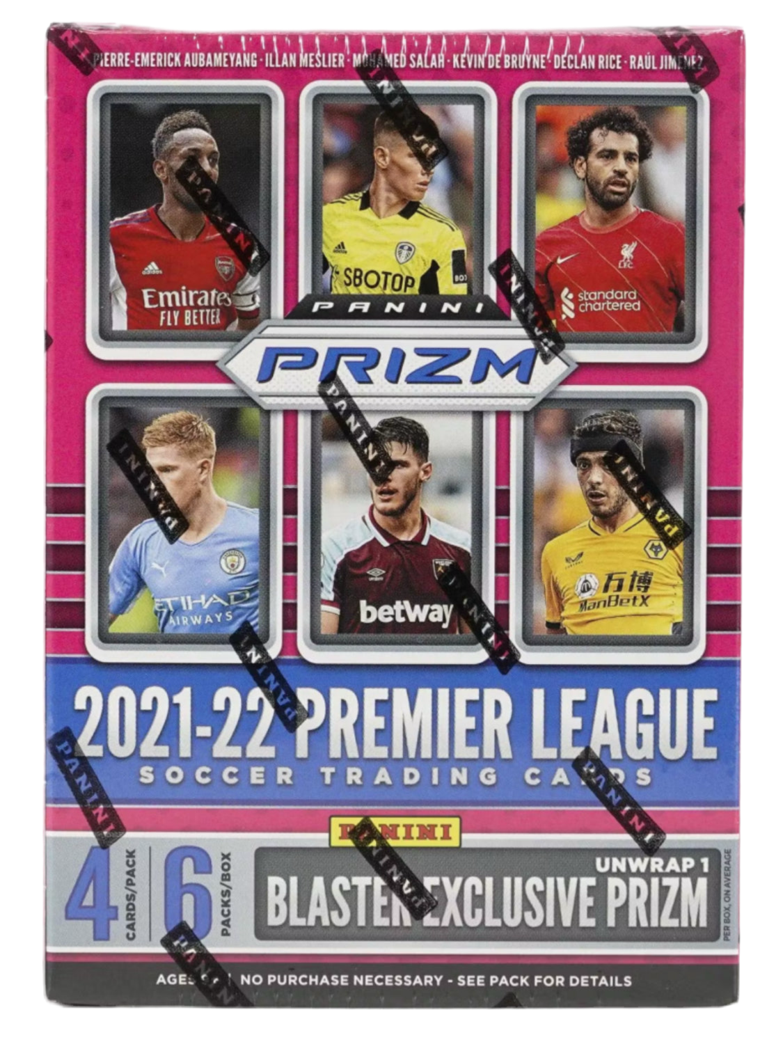 2021/22 Panini Prizm Premier League EPL Soccer 6-Pack Blaster Box