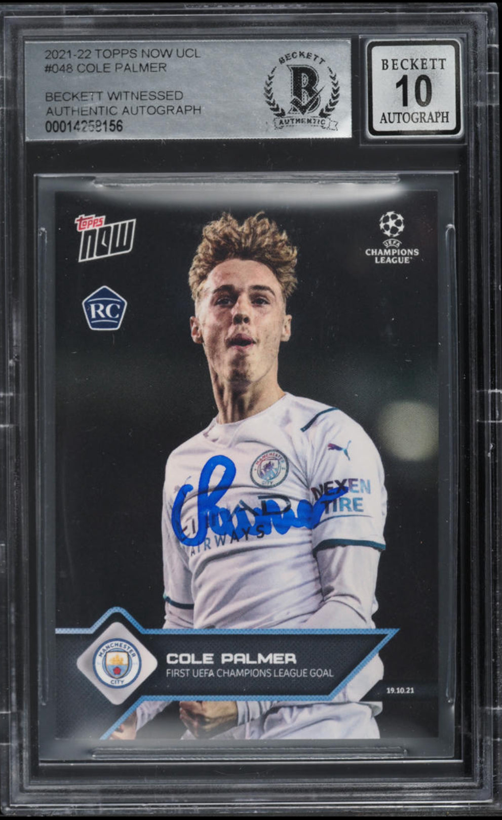 2021 Topps Now UEFA Champions League Cole Palmer ROOKIE AUTO #48