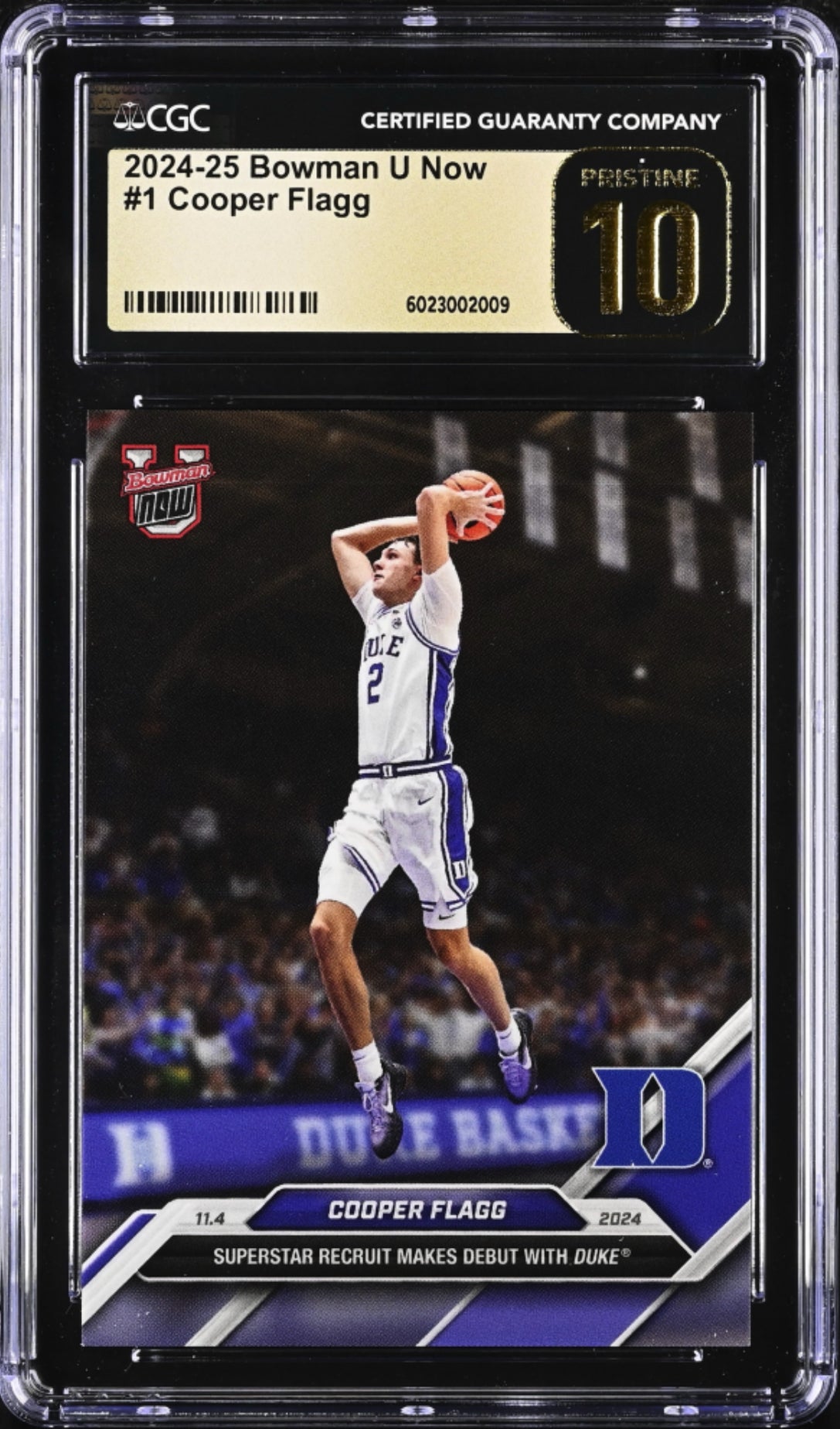 Cooper Flagg 2024-25 Bowman University Now #1 RC