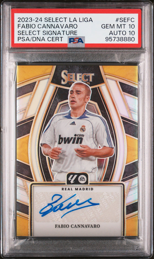 2023-24 PANINI SELECT LA LIGA SELECT SIGNATURES #SEFC FABIO CANNAVARO SELECT SIGNATURE