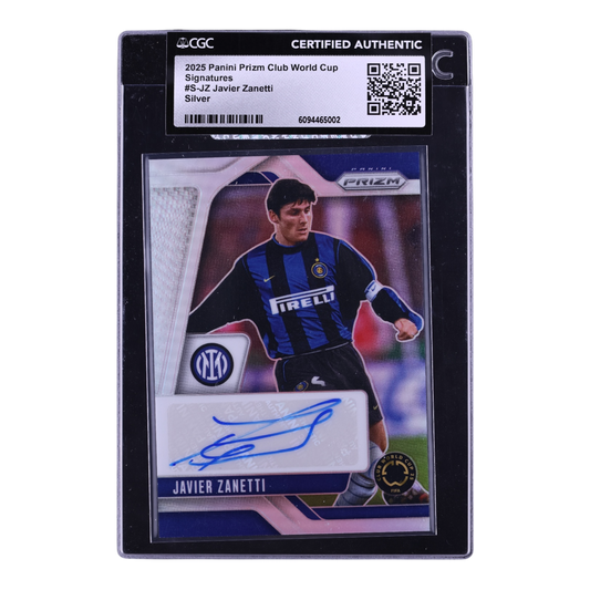 2025 Panini Prizm Club World Cup Signatures Silver Javier Zanetti AUTO  #S-JZ