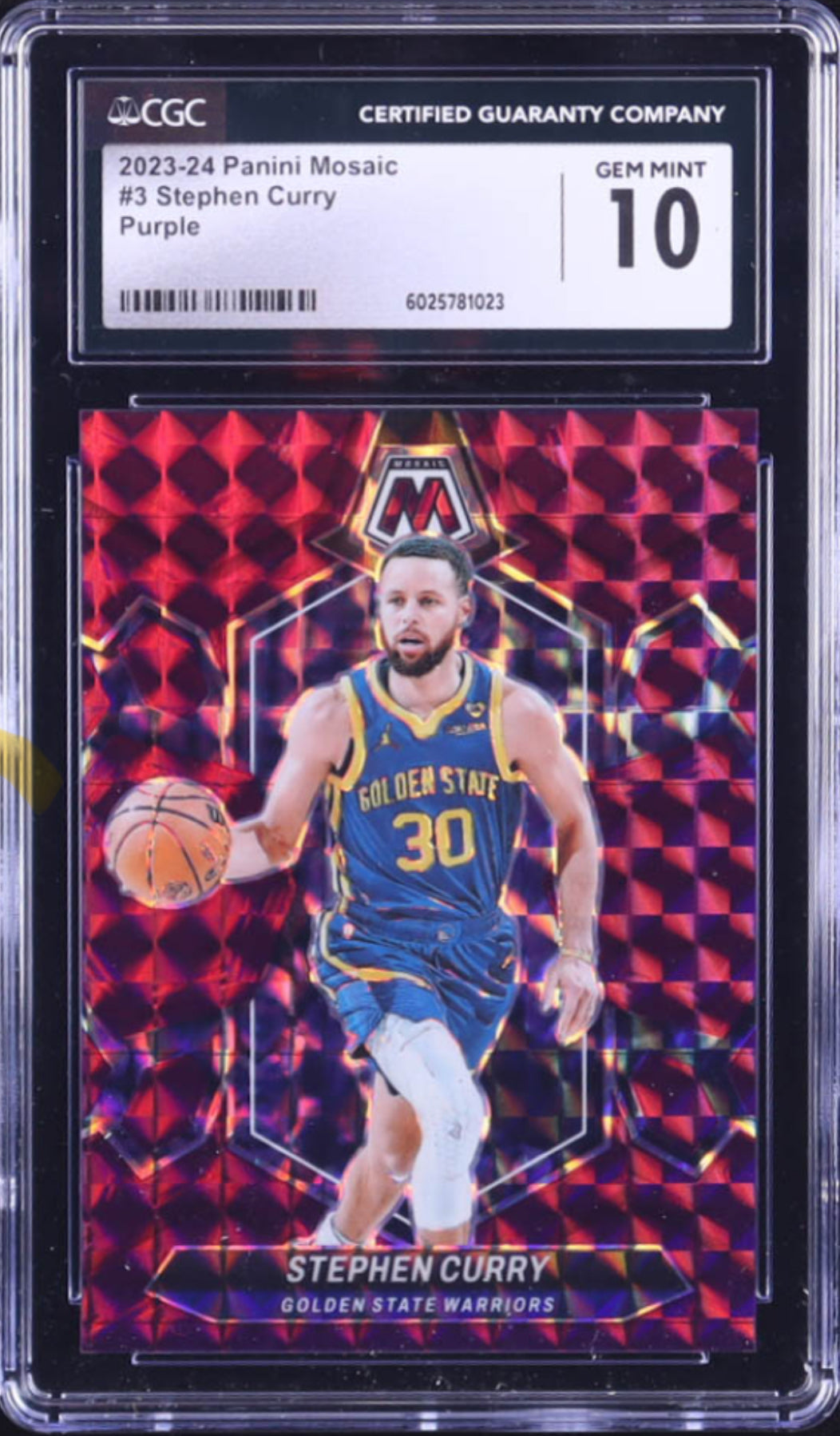 Stephen Curry 2023-24 Panini Mosaic Mosaic Purple #3