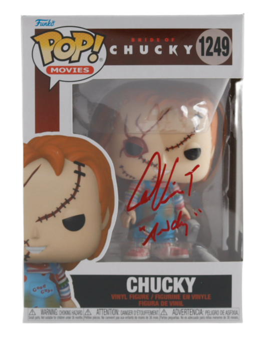 Alex Vincent Signed "Bride of Chucky" #1249 Chucky Funko Pop! Inscribed "Andy"