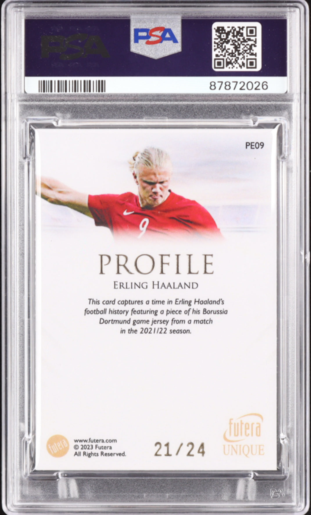 Erling Haaland
2023-24 Futera Unique WF Profile Relic