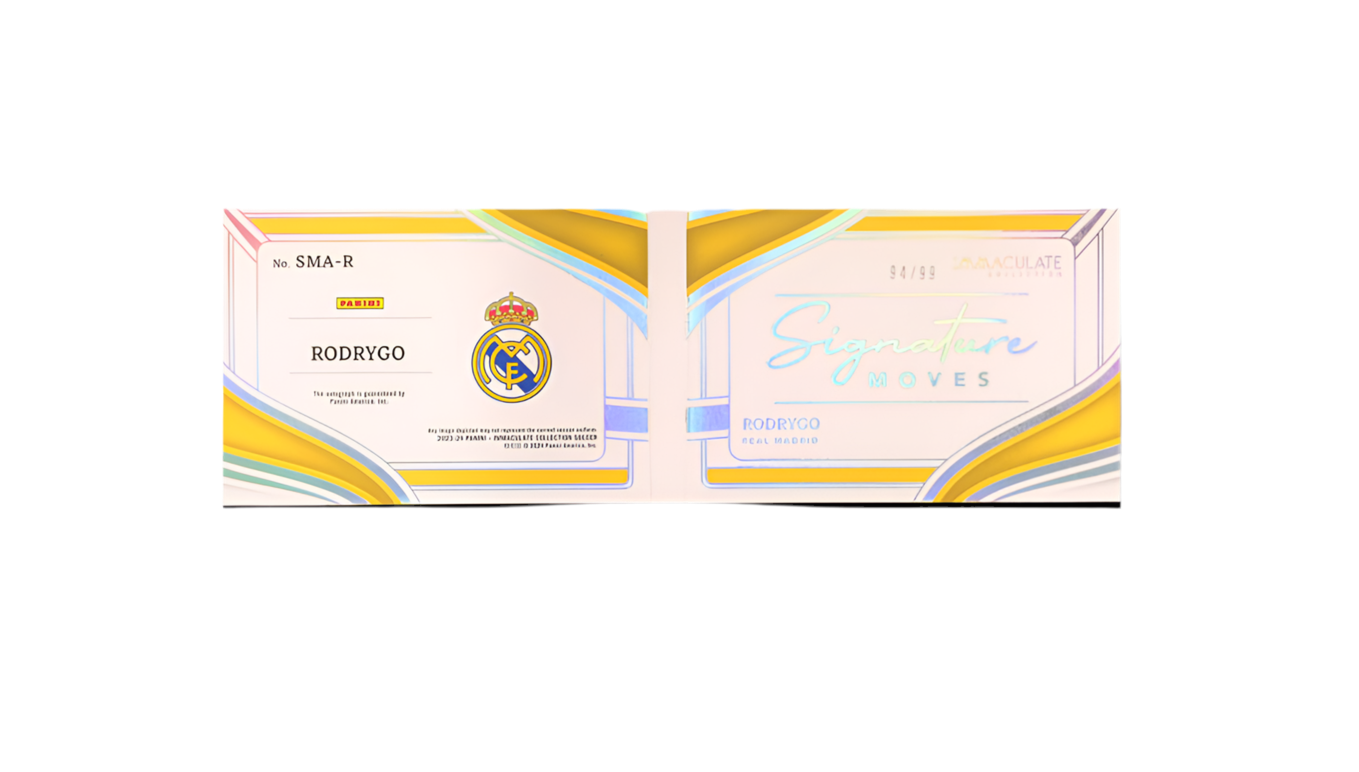 Rodrygo 2023-24 Immaculate Collection Signature Moves Autograph Booklets #1