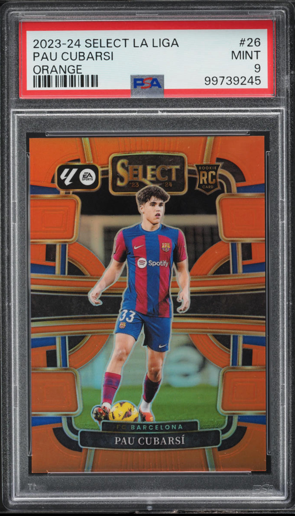 2023 Select La Liga Terrace Orange Pau Cubarsi ROOKIE  #26