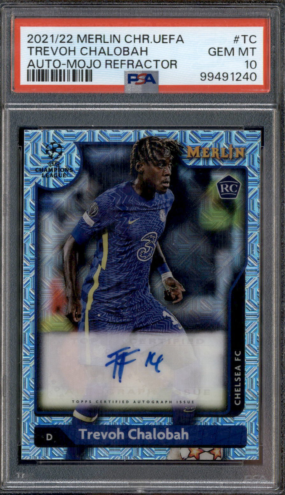2021 Merlin Chrome UEFA Rookie Autograph Mojo Trevoh Chalobah RC