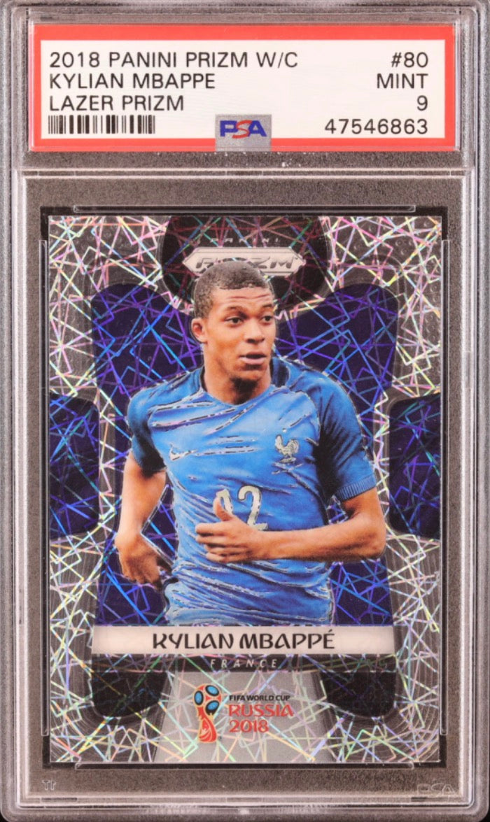 2018 PANINI PRIZM WORLD CUP #80 KYLIAN MBAPPE LAZER PRIZM