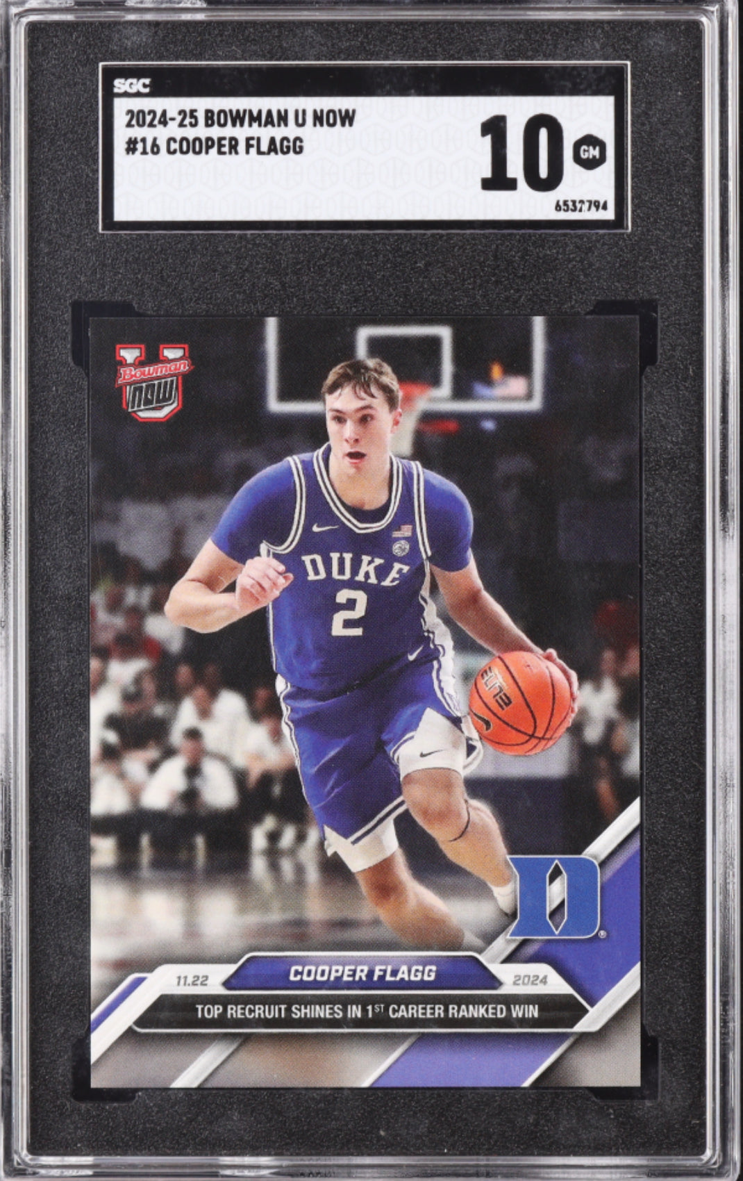 Cooper Flagg 2024-25 Bowman U Now #16 RC