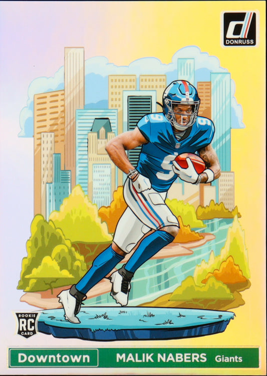 Malik Nabers 2024 Donruss Downtown! Oversize