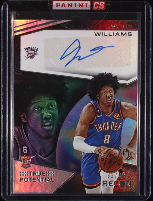 Jalen Williams 2022-23 Panini Recon True Potential Signatures #39  RC