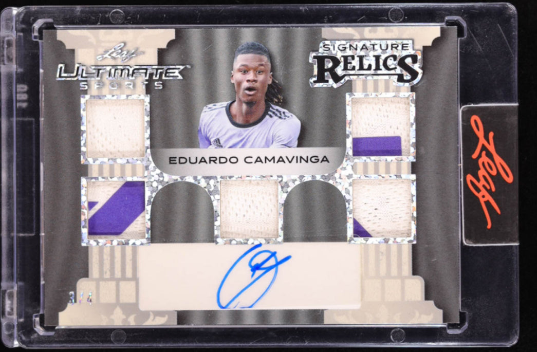 Eduardo Camavinga 2024 Leaf Ultimate Signature Relics Spectrum Silver #USREC2