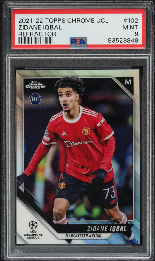 2021 Topps Chrome UEFA Champions League Refractor Zidane Iqbal ROOKIE #102