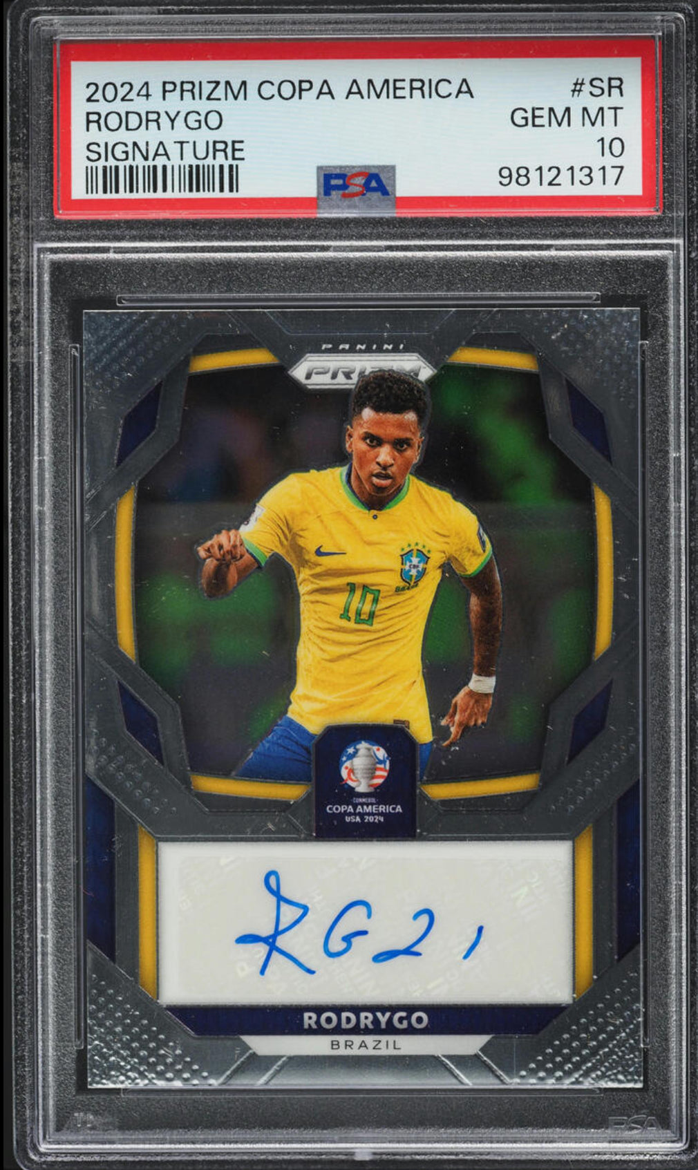 2024 Panini Prizm Conmebol Copa America Rodrygo AUTO #SR