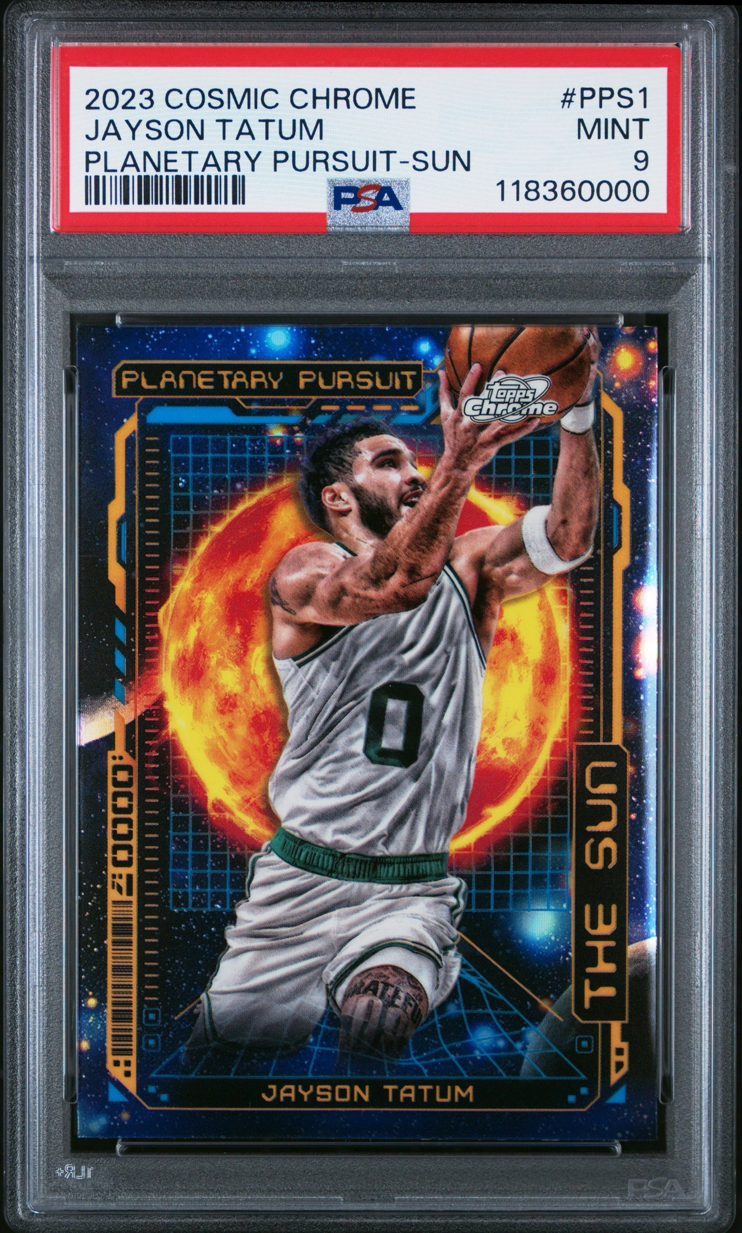 2023 TOPPS COSMIC CHROME PLANETARY PURSUIT #PPS1 JAYSON TATUM PLANETARY PURSUIT-SUN
