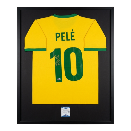 Pele Signed Custom Framed Jersey