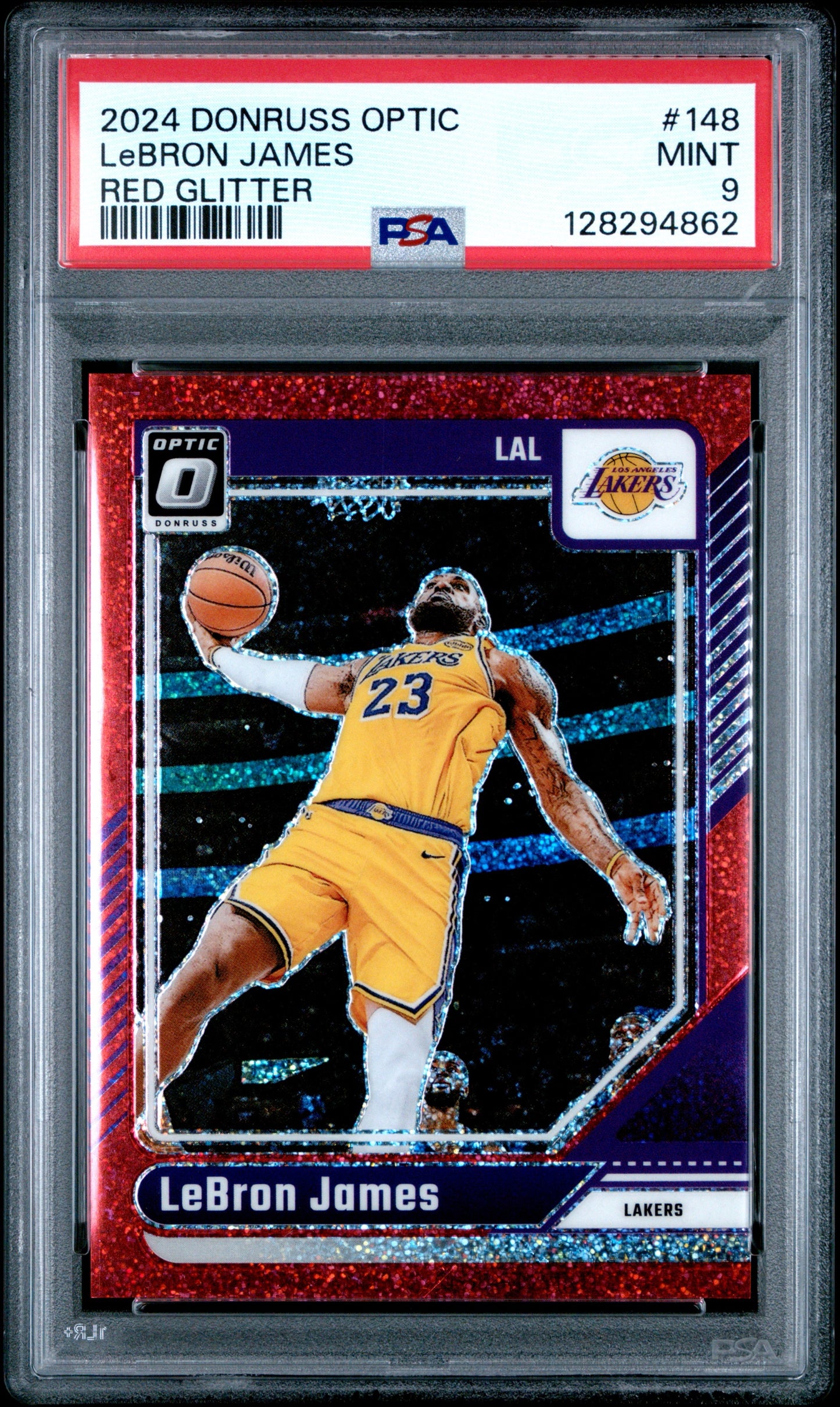2024 PANINI DONRUSS OPTIC #148 LEBRON JAMES RED GLITTER
