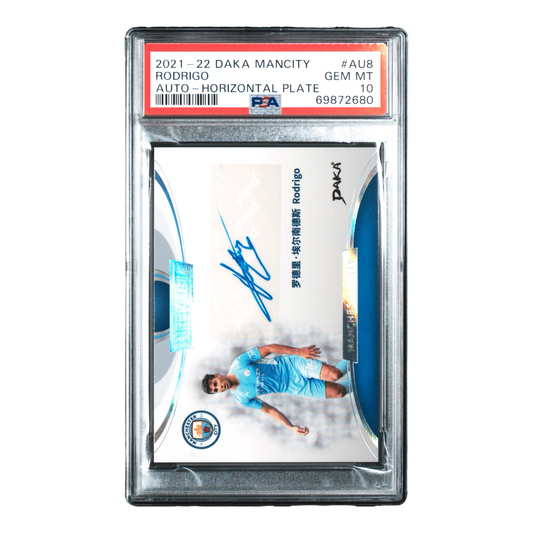 2021-2022 DAKA MANCHESTER CITY AUTOGRAPHS #AU8 RODRIGO AUTO-HORIZONTAL PLATE