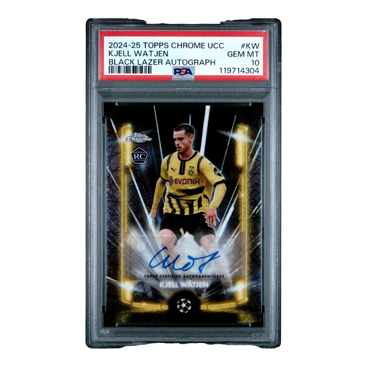 2024-25 TOPPS CHROME UEFA CLUB COMPETITIONS BLACK LAZER AUTOGRAPHS #KW KJELL WATJEN