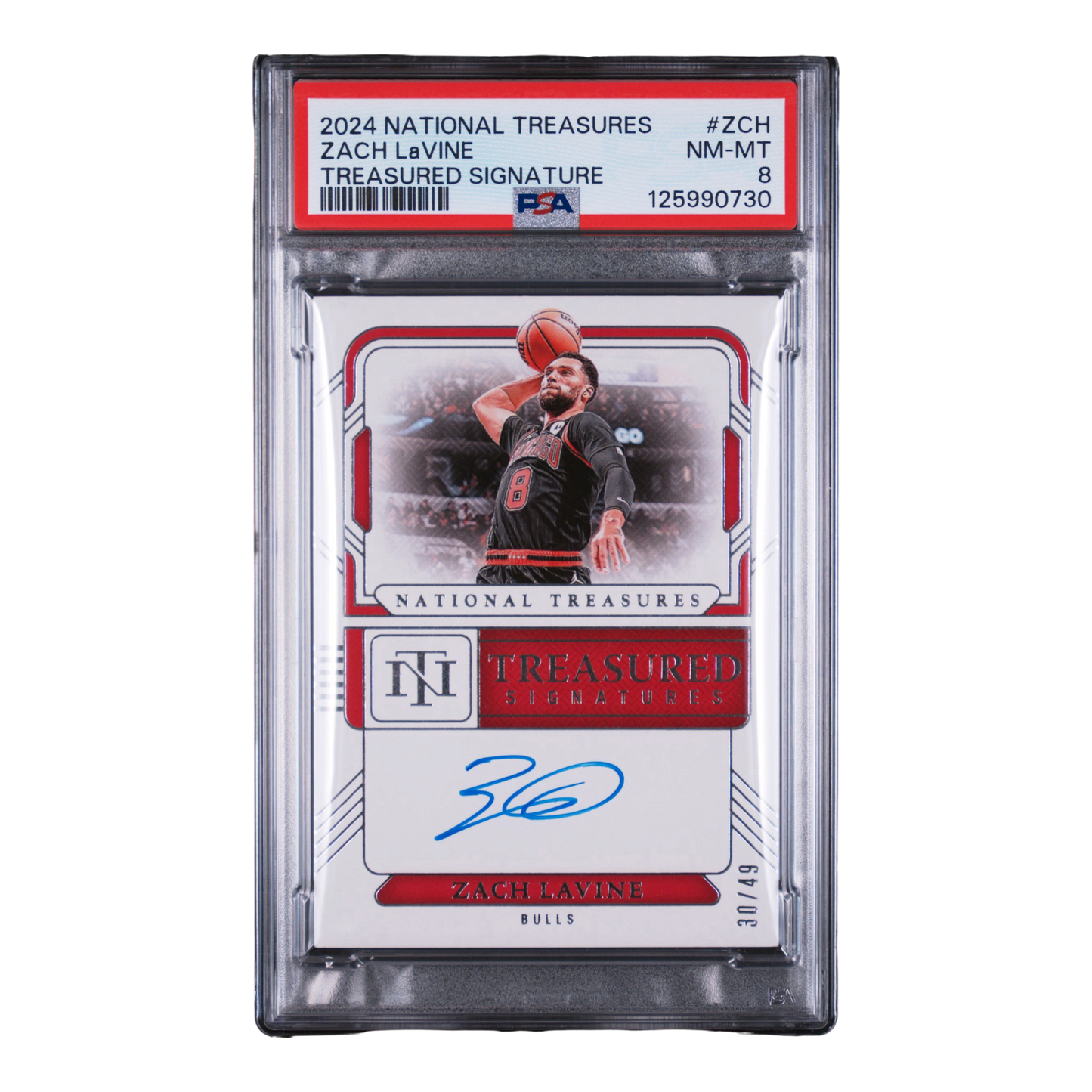 2024 PANINI NATIONAL TREASURES TREASURED SIGNATURES #ZCH ZACH LAVINE