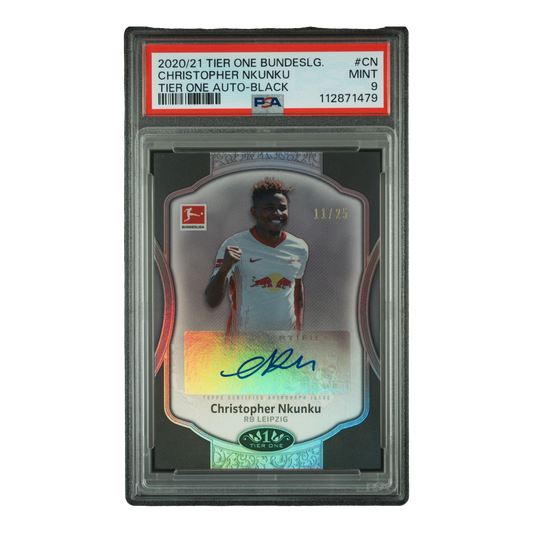 2020 TOPPS TIER ONE BUNDESLIGA TIER ONE AUTOGRAPHS #CN CHRISTOPHER NKUNKU TIER ONE AUTO-BLACK