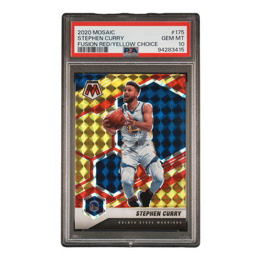 2020 PANINI MOSAIC #175 STEPHEN CURRY FUSION RED/YELLOW CHOICE