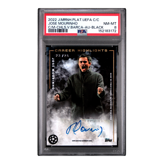 2022 TOPPS JOSE MOURINHO PLATINUM CURATED SET UEFA CLUB COMPETITIONS JOSE MOURINHO C/M-CHLS.V.BARCA-AU-BLACK