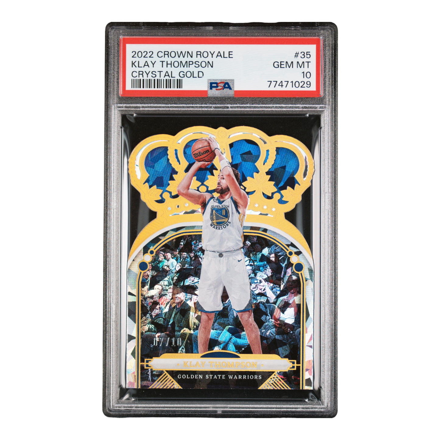 2022 PANINI CROWN ROYALE #35 KLAY THOMPSON CRYSTAL GOLD